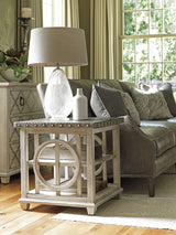 Oyster Bay - Lewiston Square Lamp Table - Pearl Silver