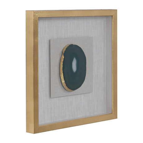 Keeva - Agate Stone Shadow Box - Gold