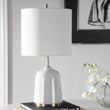 Eloise - Marble Table Lamp - White