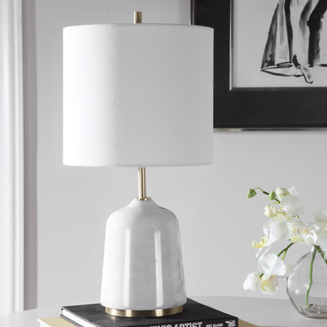 Eloise - Marble Table Lamp - White