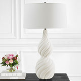 Twisted Swirl - Table Lamp - White