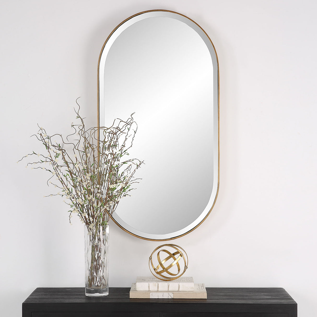 Lago - Oval Gold Mirror