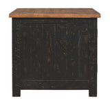 Valebeck - Black / Brown - Rectangular End Table