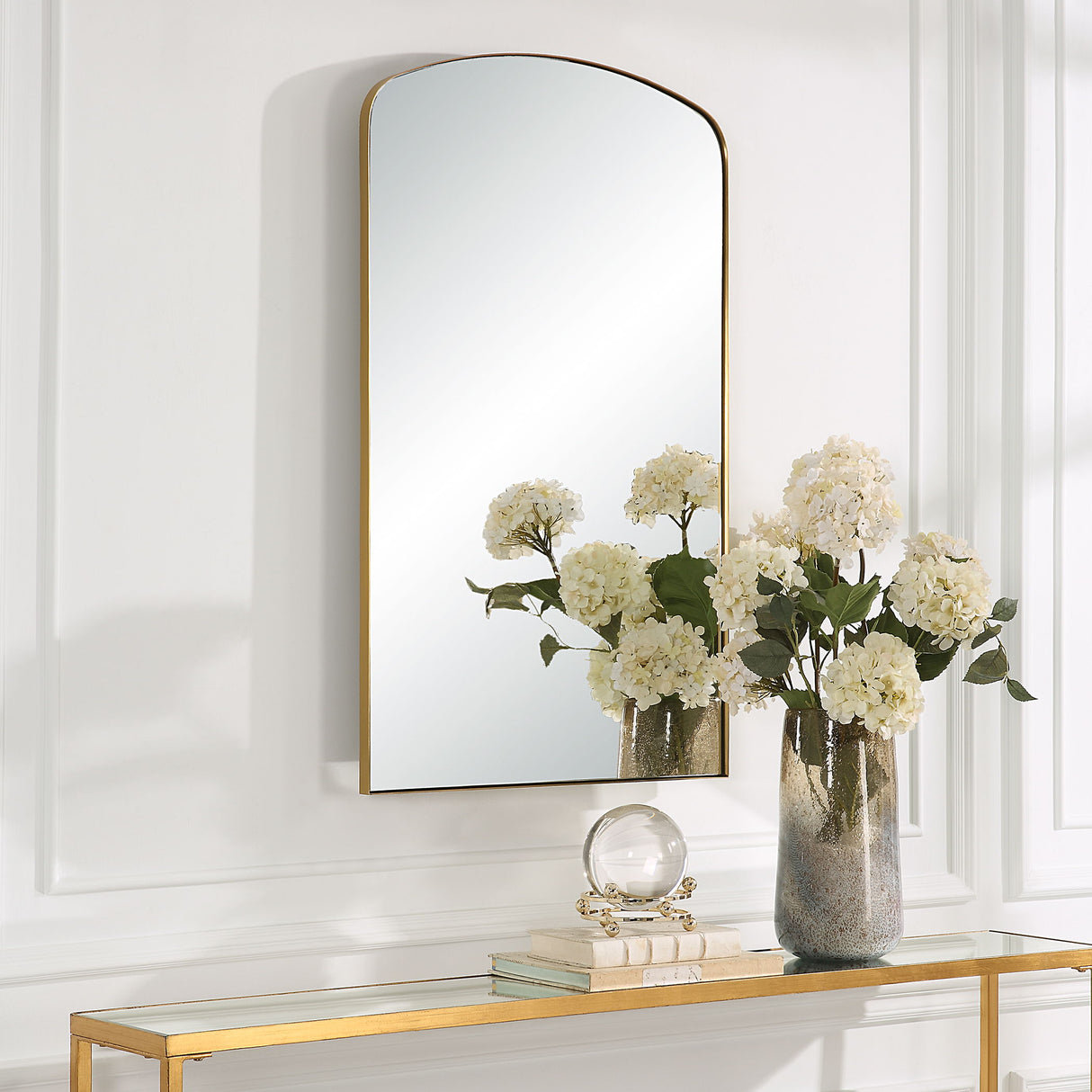 Tordera - Arch Mirror - Brass