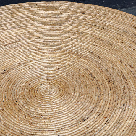 Rora - Woven Round Coffee Table - Light Brown