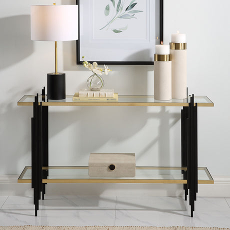 Empire - Cityscape Console Table - Gold