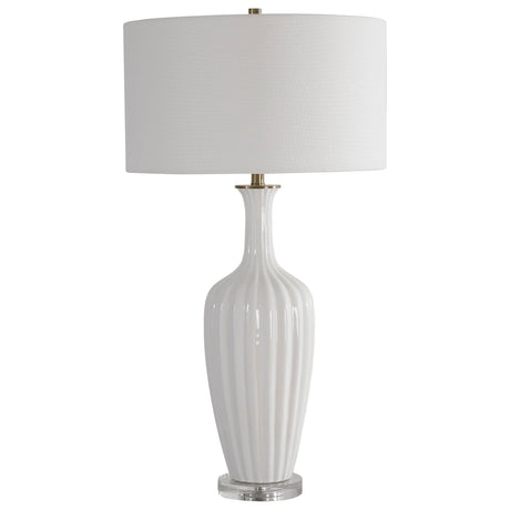 Strauss - Ceramic Table Lamp - White