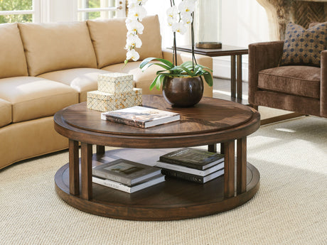 Silverado - Stinson Round Cocktail Table - Dark Brown