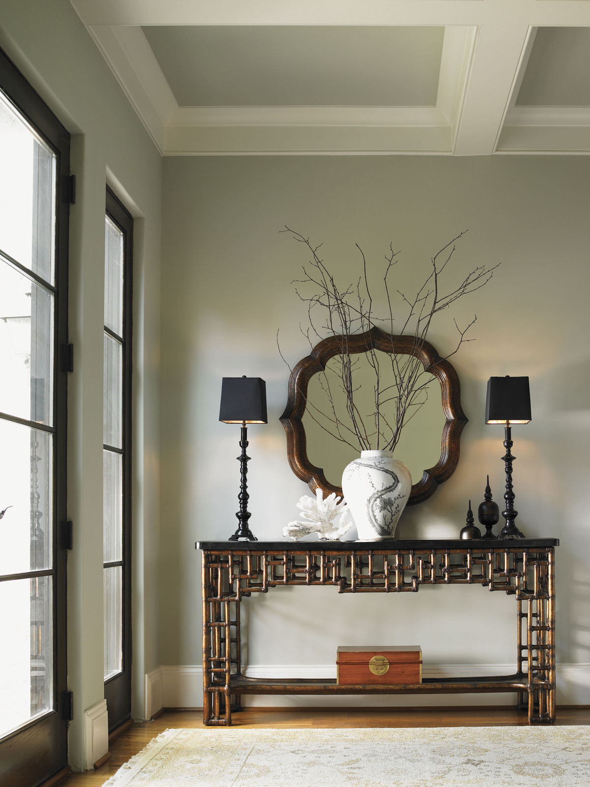 Royal Kahala - Lotus Blossom Mirror - Dark Brown