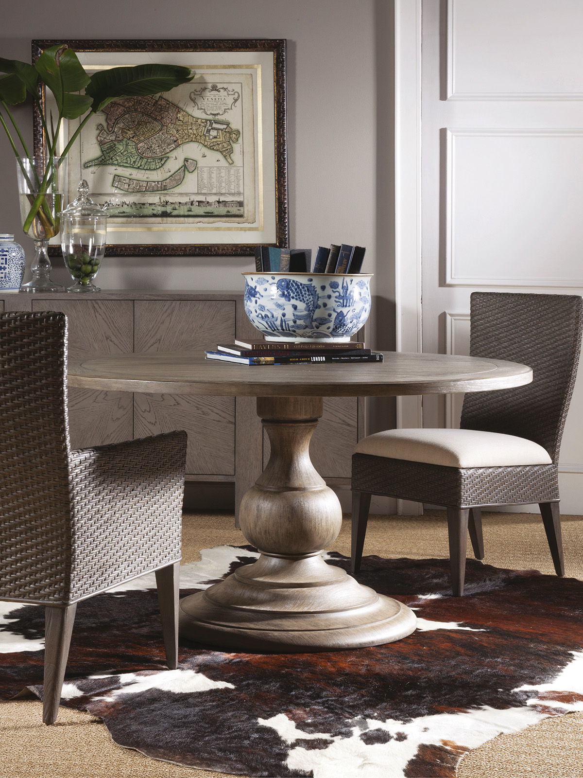 Cohesion Program - Axiom Round Dining Table - Dark Brown