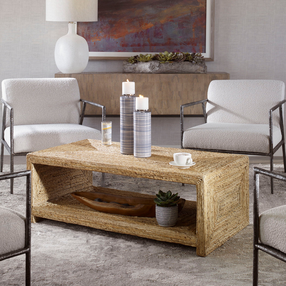 Rora - Open Coastal Coffee Table - Light Brown