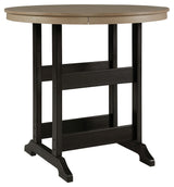 Boca Trail - Black / Driftwood - Round Bar Table W/Umb Opt