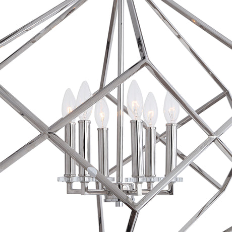 Euclid - 6 Light Cube Pendant - Nickel