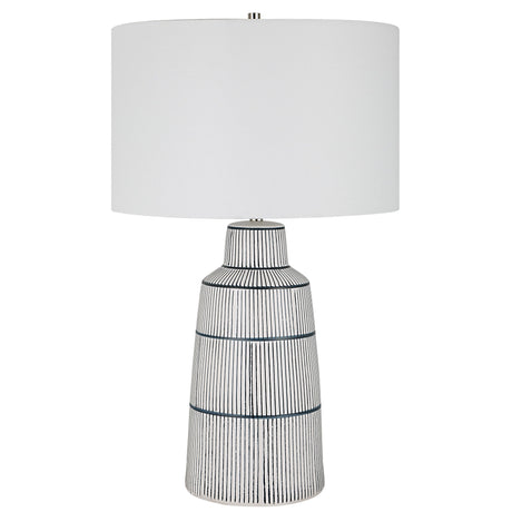 Breton - Nautical Stripe Table Lamp - White