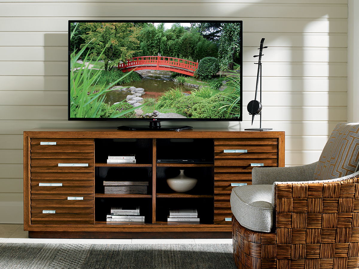 Island Fusion - Princeville Media Console - Dark Brown