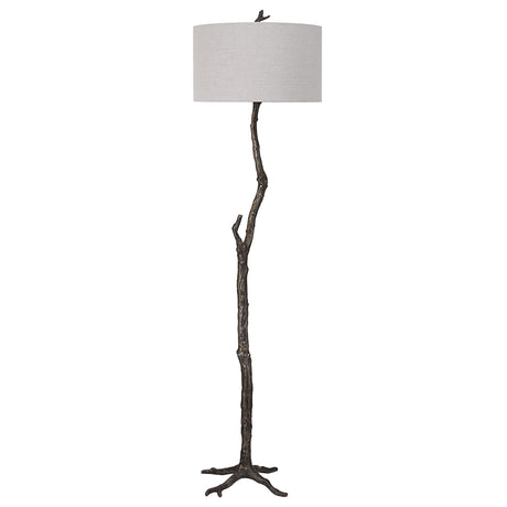 Spruce - Rustic Floor Lamp - Black