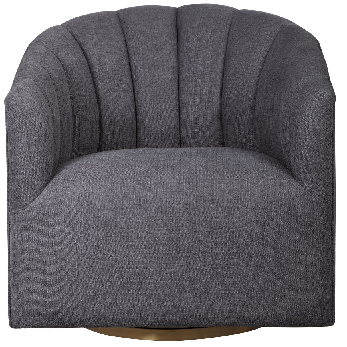 Cuthbert - Modern Swivel Chair - Gray, Dark