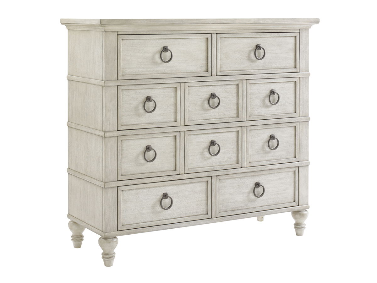 Oyster Bay - Fall River Drawer Chest - Pearl Silver