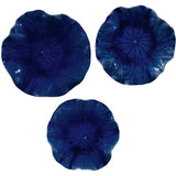 Abella - Ceramic Wall Decor, Set Of 3 - Blue