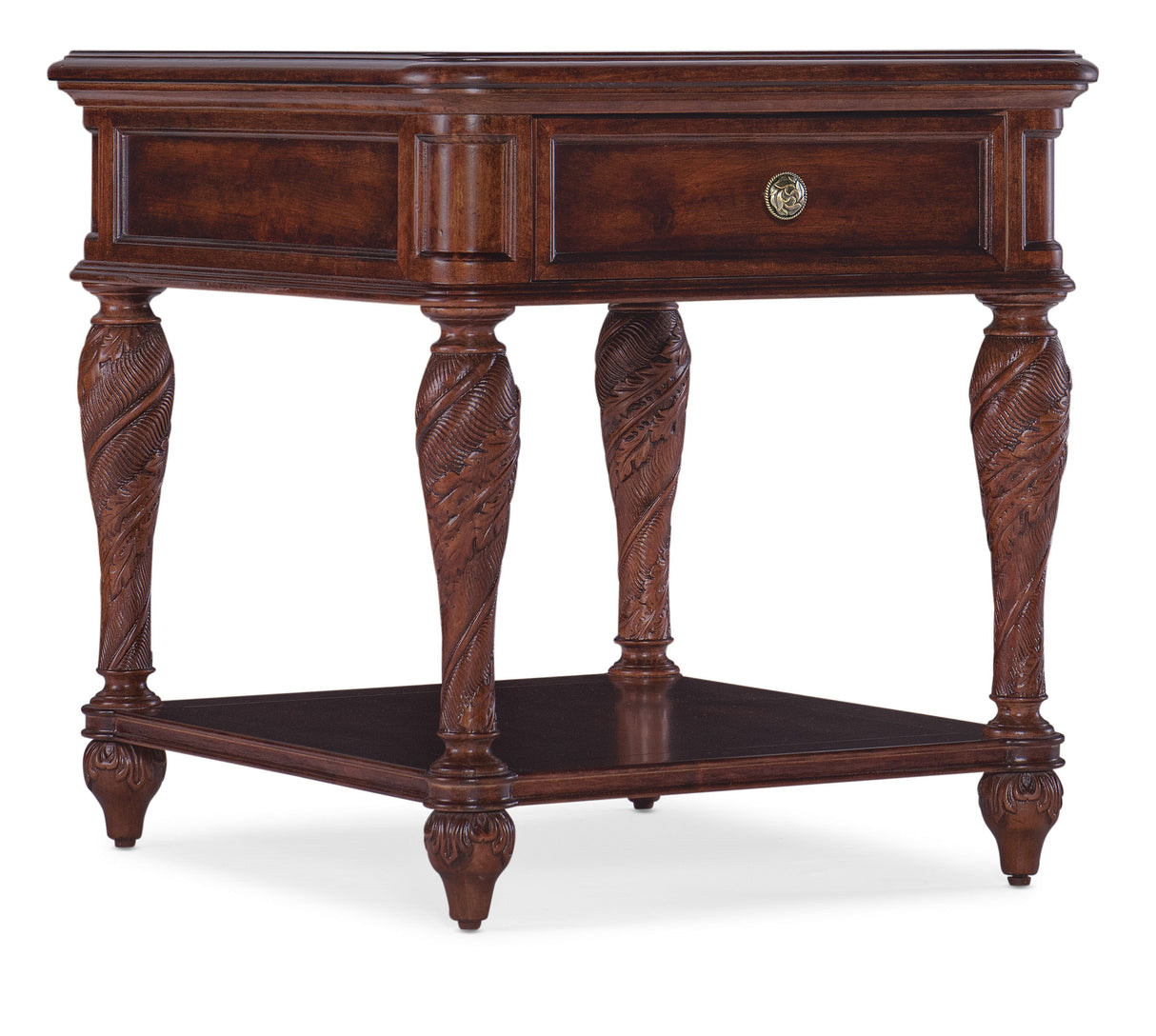 Charleston - One-Drawer End Table - Dark Brown