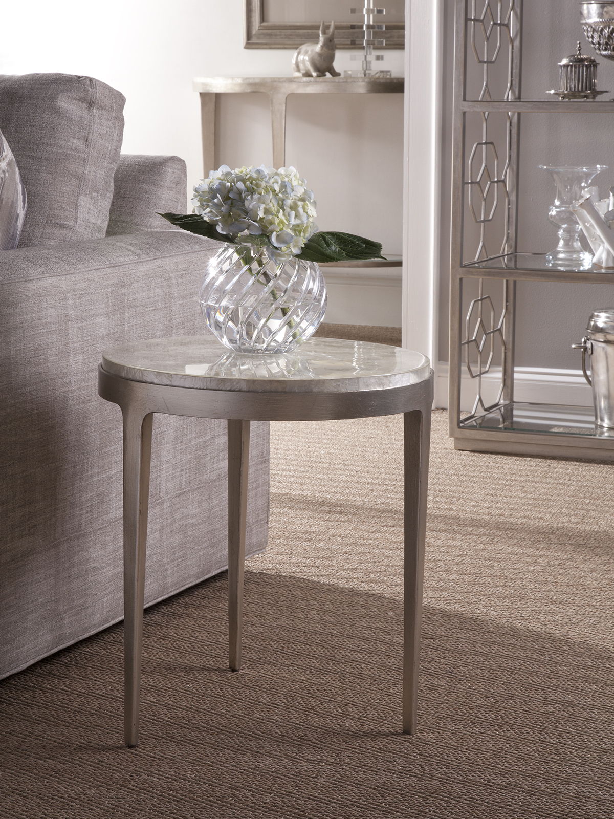 Signature Designs - Gravitas Round Spot Table - Pearl Silver