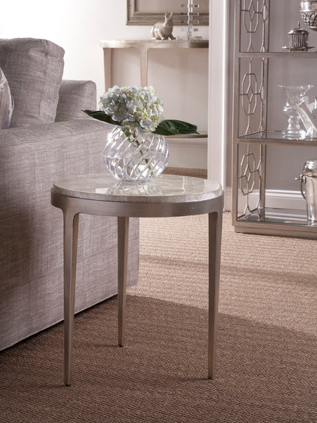 Signature Designs - Gravitas Round Spot Table - Pearl Silver