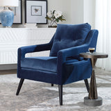 O'brien - Velvet Armchair - Blue