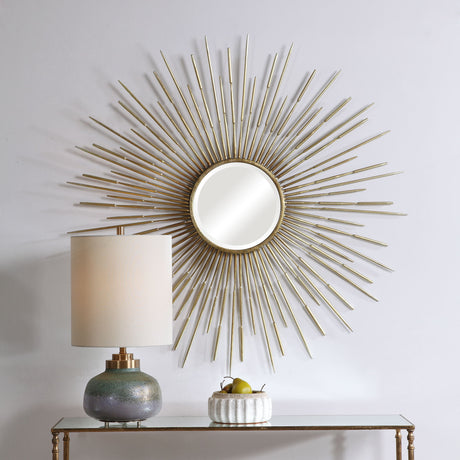 Golden - Rays Starburst Mirror - Gold