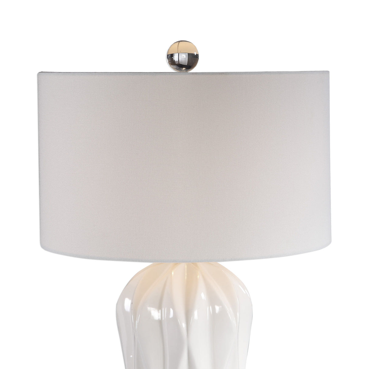 Malena - Glossy Table Lamp - White