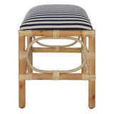 Laguna - Small Striped Bench - Light Brown