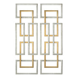 Aerin - Geometric Wall Art, Set Of 2 - Gold