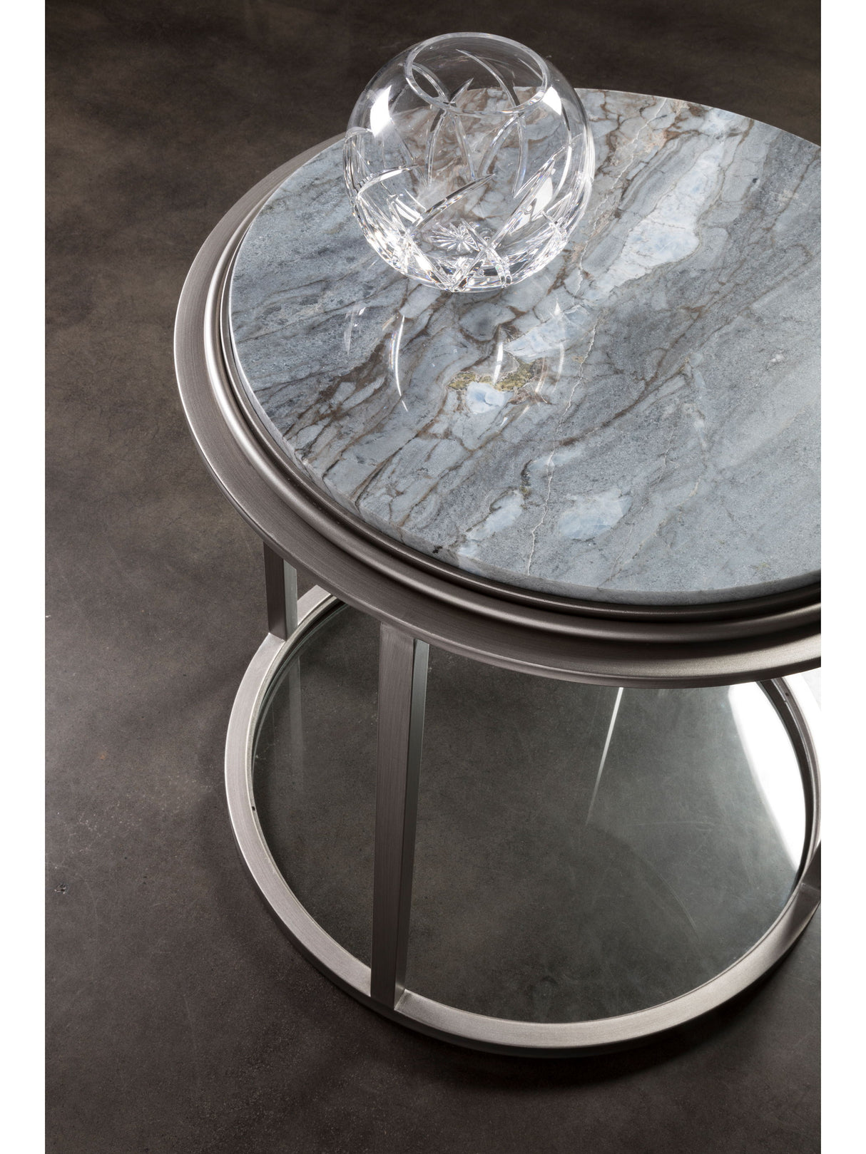 Signature Designs - Treville Round End Table - Dark Gray