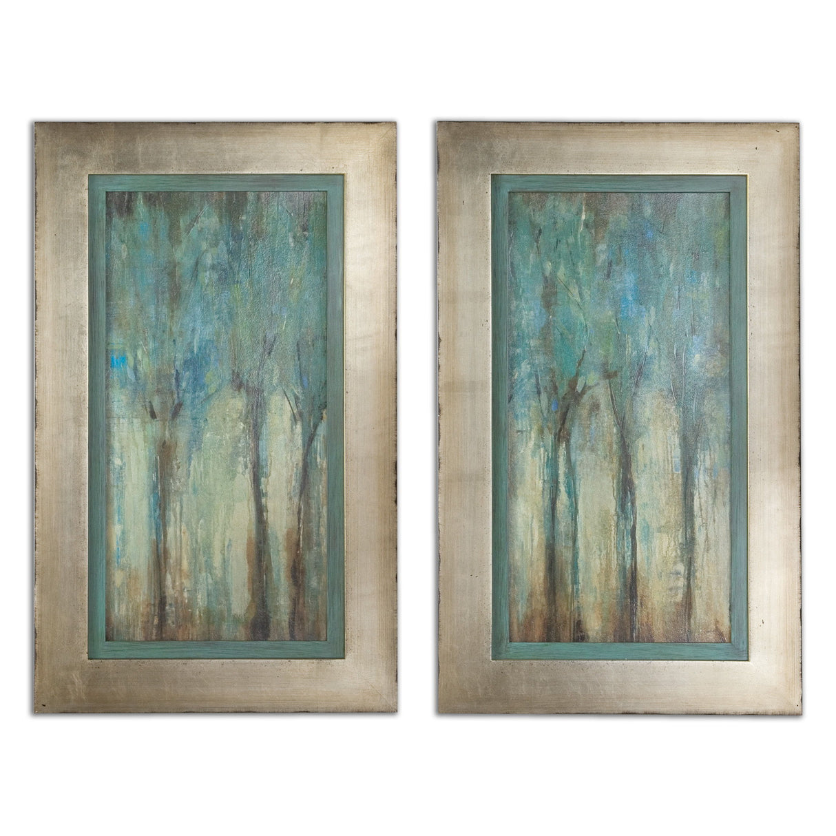 Whispering Wind - Framed Art, Set Of 2 - Blue