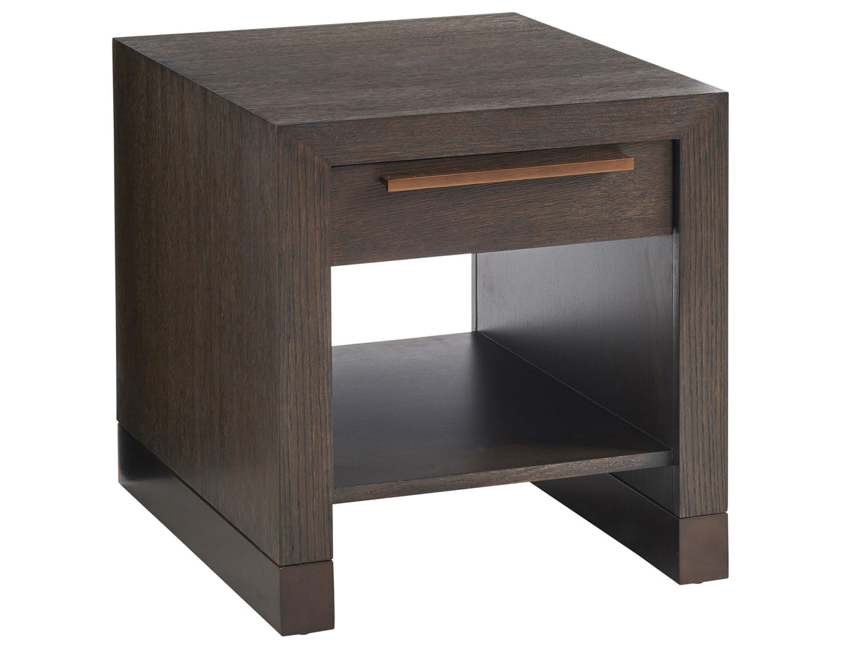 Park City - Heber Drawer End Table - Dark Brown