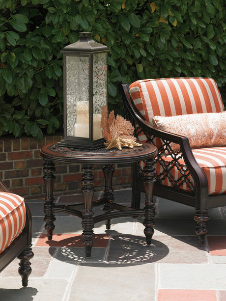 Royal Kahala Black Sands - Round End Table - Dark Brown