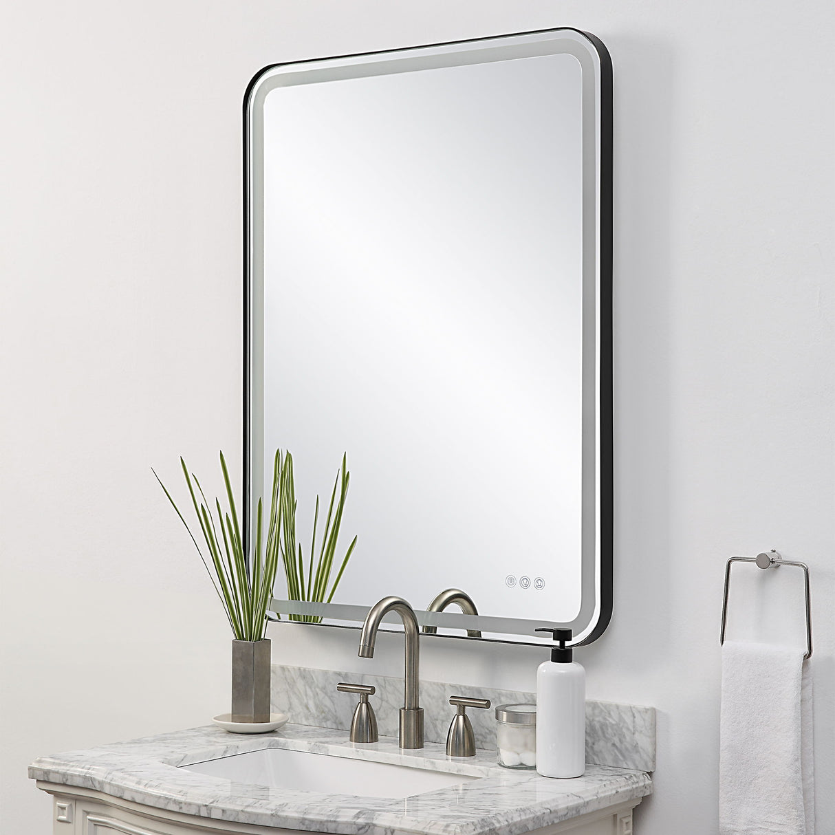 Crofton - Lighted Large Mirror - Black