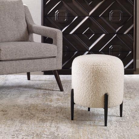 Arles - Shearling Ottoman - White