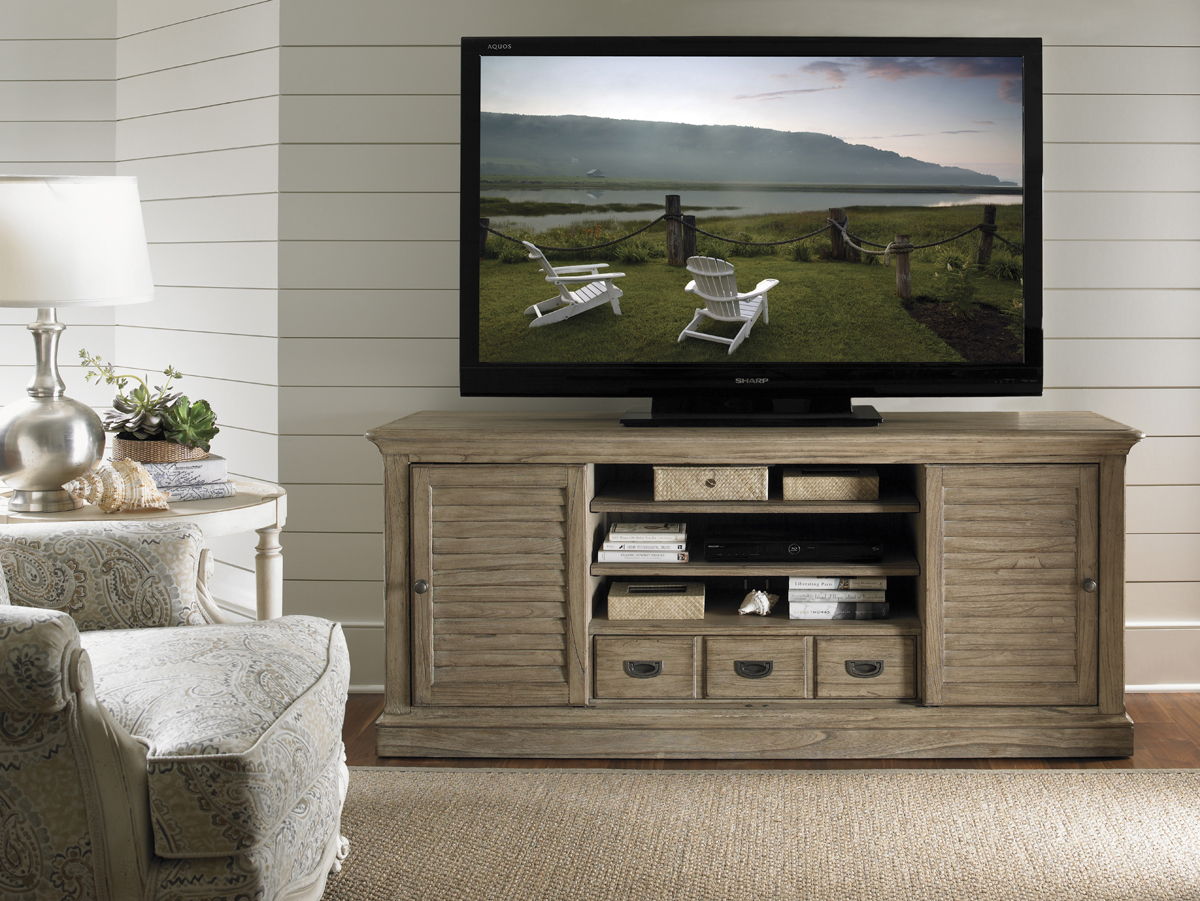 Barton Creek - Travis Media Console - Light Brown