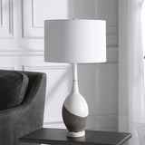 Tanali - Modern Table Lamp - White & Gray