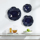 Abella - Ceramic Wall Decor, Set Of 3 - Blue