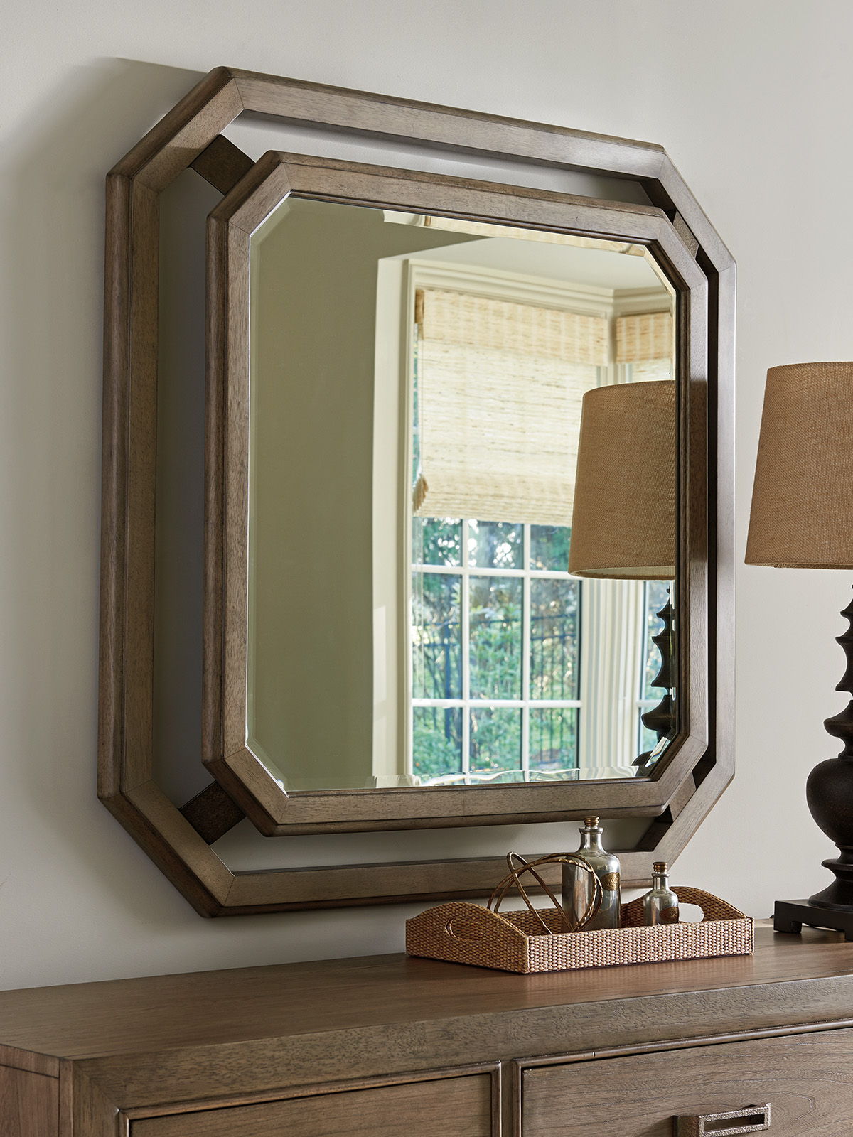 Cypress Point - Callan Square Mirror - Light Brown