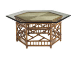 Island Estate - Key Largo Cocktail Table With Glass Top - Dark Brown