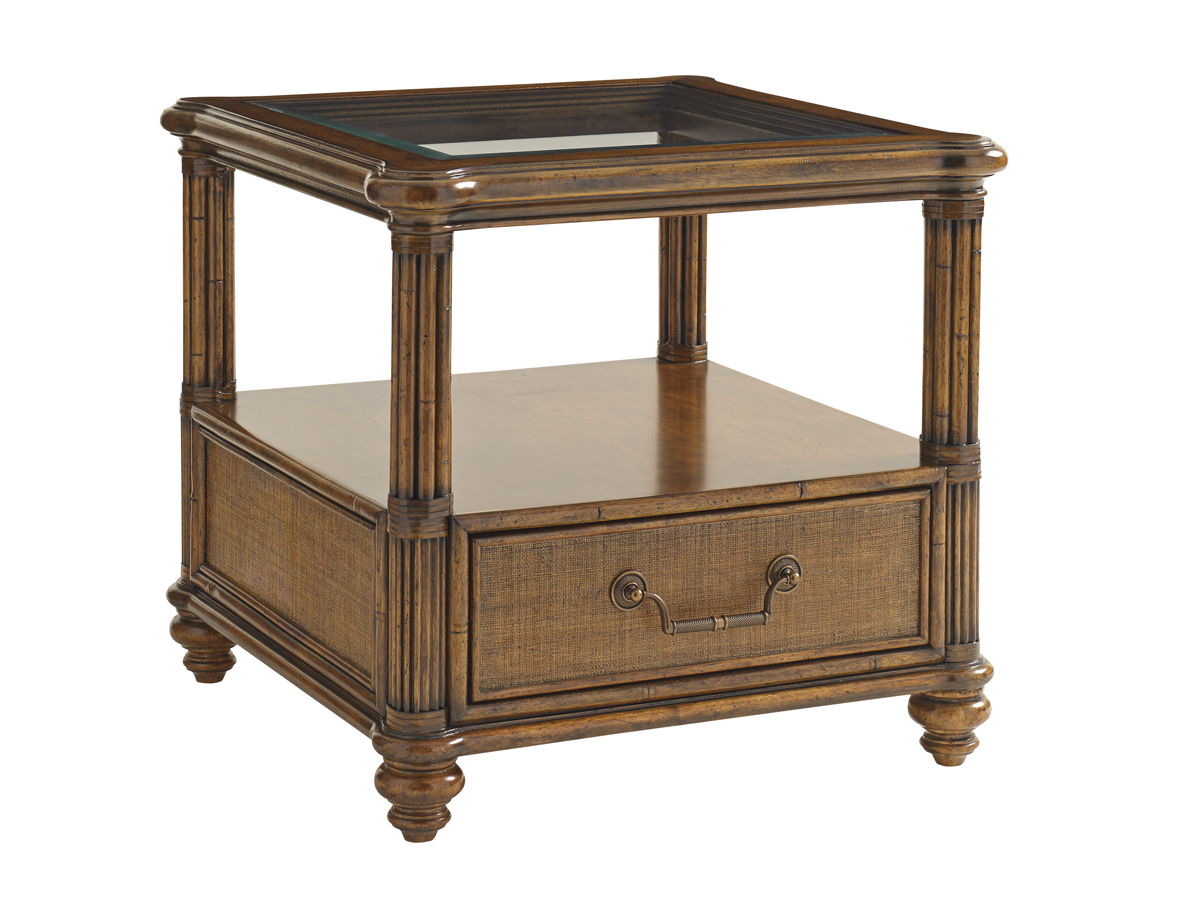 Bali Hai - Bimini Square End Table - Dark Brown