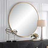 Junius - Large Round Mirror - Gold