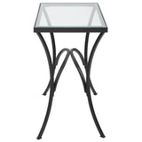 Alayna - Metal & Glass End Table - Black