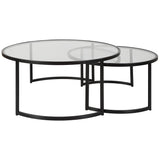 Rhea - Nesting Coffee Tables, Set Of 2 - Black