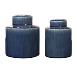 Saniya - Containers, Set Of 2 - Blue