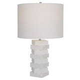 Ascent - White Geometric Table Lamp