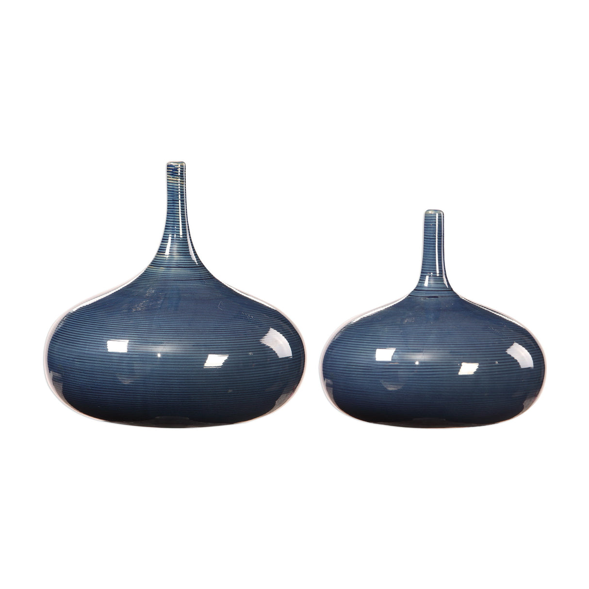 Zayan - Vases, Set Of 2 - Blue