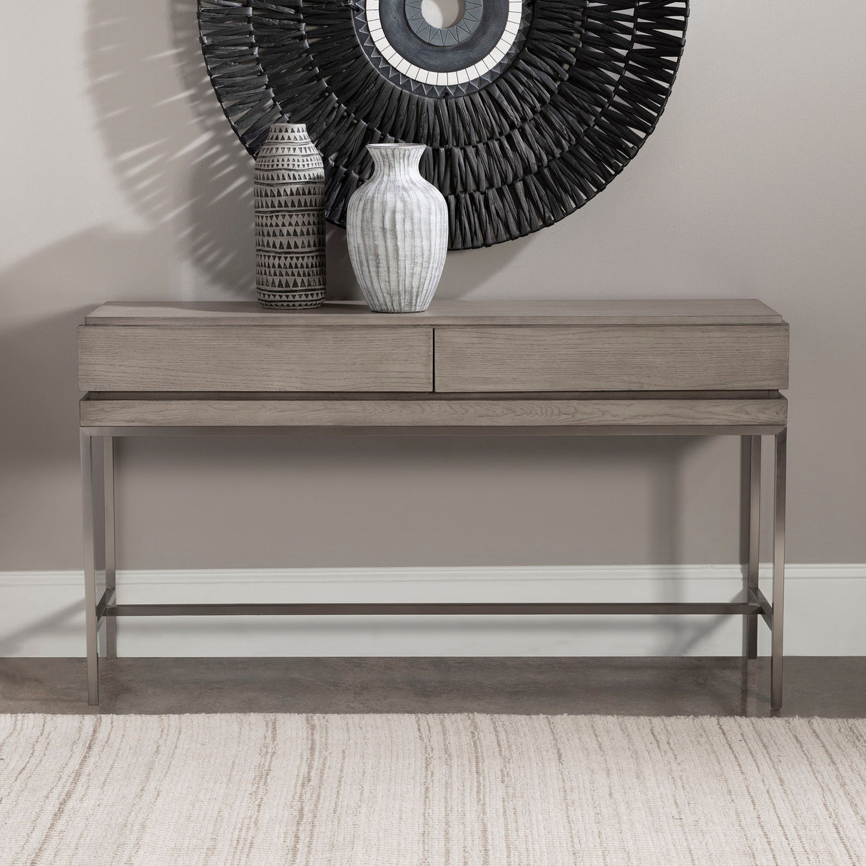 Kamala - Console Table - Gray Oak